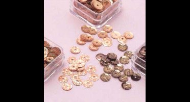 Trio Pailletten 6mm Goud