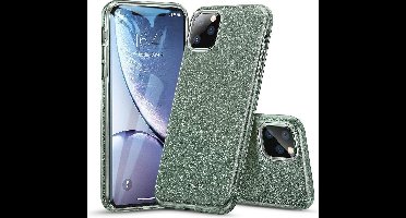 ESR Makeup TPU + PC Glitter-case Geschikt voor iPhone 11 PRO (5.8) - dennengroen