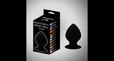 Power escorts Rocket Drill Large - Gote Dikke Anale Plug met grote zuignap - Hoogte 8,5 cm - BR143