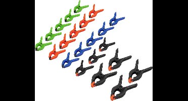 Basetech 1529585 Minispanklemmenset 22-delig Afmeting, lengte: 90 mm