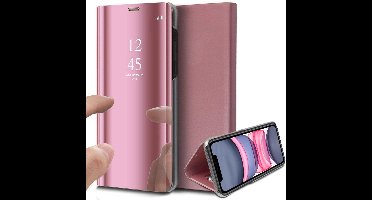 Hoesje geschikt voor iPhone 11 - Book Case Spiegel Roségoud