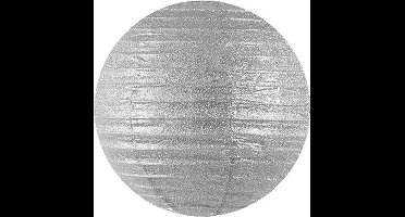 Decoratieve lampion zilver 35cm