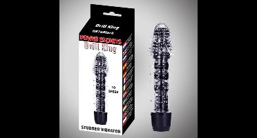 Power Escorts Drill King Vibrator - L 16.8 cm - D 3.8 cm - BR76 - Zwart