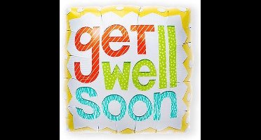 Folieballon get well soon (46cm)