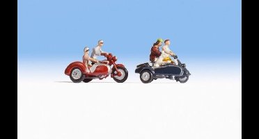 NOCH 15905 H0 Motorrijders figuren Geverfd, Staand