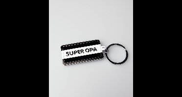 Paper Dreams Sleutelhanger Super Oma 13,5 X 4,5 Cm Zwart/wit