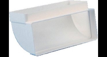 Nedco bochtstuk rechthoekig luchtkanaal / ventilatiekanaal, kunststof, wit, uitvoering vert - S6760