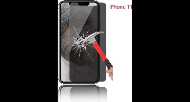 Ntech Screenprotector Geschikt voor iPhone 11 Privacy Screenprotector Glass Anti Spy