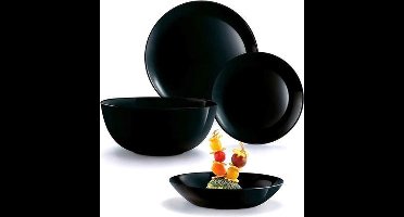 Luminarc Diwali serviesset - 19-delig - 6 persoons - Zwart