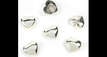 Magneetjes Zilveren Hartjes  (Neodymium koelkastmagneten en magneetbord magneetjes) van Trendform