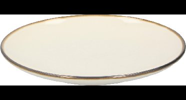 Non-branded Dessertbord 21,5 X 2,8 Cm Keramiek Ivoorwit