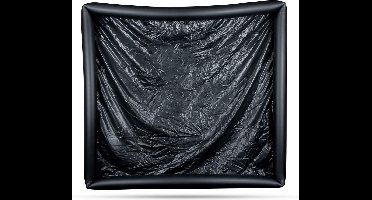 EasyToys - Laklaken met Opblaasbare Randen - BDSM - Zwart