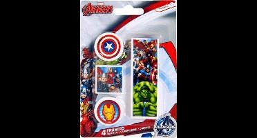Avengers gommen set 4 stuks