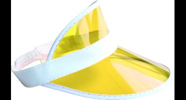 Zonneklep - Foute Party - Carnaval - Geel - Volwassenen - One Size