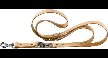 Ferplast Natural Verstelbare Hondenriem - Leder - Beige - L - Breedte 22 mm - Lengte 200 cm