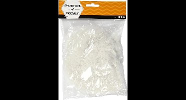 Creotime Decoratieweb 21 X 15 X 4 Cm 20 Gram Wit