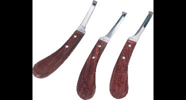 Excellent Hoefmes Sharp - Slijpmes - 21 CM - Rechtshandig - Smal met hout handvat - Mes - Bruin/zilver
