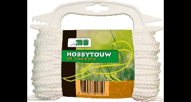 Hobbytouw wit 3 mm x 20 mtr