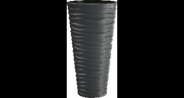 Bloempot Buiten Hoog Rond Sand Slim 40cm ANTRACIET Prosperplast
