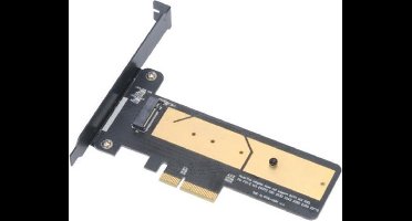 Akasa M.2 SSD - PCIe adapter insteekkaart met heatsink cooler en thermal pad, Full height and Low profile bracket included - GEEN SSD