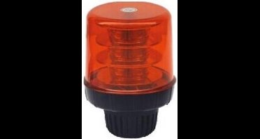 ORANJE zwaailicht SQUARE - 18x3W LED - R10 / R65 - E keurmerk - Snel Schroef Beugel Bevestiging