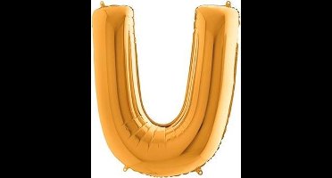 Folieballon letter U goud (100cm)