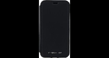 Cerruti Echt Lederen Book Case - Zwart voor Apple iPhone X/XS (5,8'')