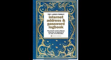 Peter Pauper Internet & Password Logbook - Celestial - met elastieksluiting - Large 16x21 cm