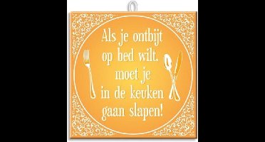 Paperdreams Slogan tegel - ontbijt op be