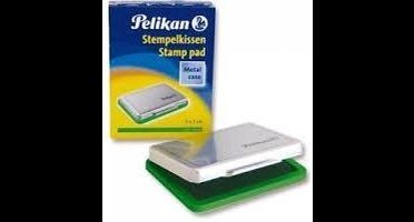Ink Pads in Metal Casing - Green,Silver - Metal - 70 mm - 50 mm