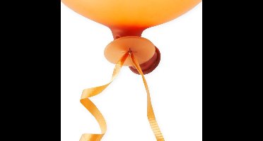 Ballon Snelsluiters Oranje met lint 100 stuks