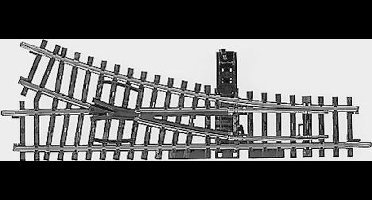 H0 Märklin K-rails (zonder ballastbed) 2266 Wissel, Rechts 168.9 mm 2 stuk(s)