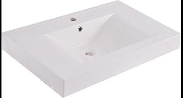 Exellence Tigris losse kunstmarmer wastafel 60x46 wit