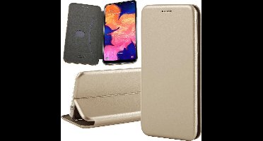 Hoesje geschikt voor Samsung Galaxy A10 - Book Case Kunstleer ThinShield Goud