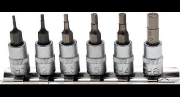 BGS - Inbus doppen set 1/4 aansluiting  -  6 delig - 1.5 - 2 - 2.5 - 3.5 - 4 en 6 mm - BGS 5151