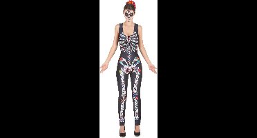 Vegaoo - Dia de los Muertos skelet pak voor vrouwen