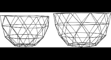 Fruit bowl set Linea metal black