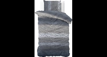 Dreamhouse Flanel Gradient Knits - Dekbedovertrek - Eenpersoons - 140x200/220 + 1 kussensloop 60x70 - Blauw