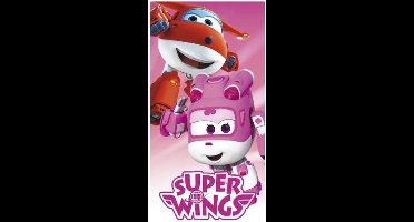 Super Wings Roze Strandhanddoek