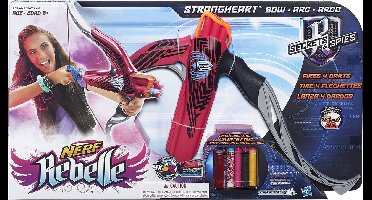 Nerf Rebelle Stongheart Bow Roze – 81x762x311cm | Nerf Bow Schietspeelgoed met Speelgoedpijlen | Nerfgun Arrowbow
