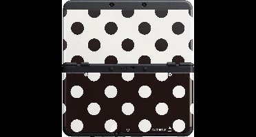 Nintendo New 3DS Cover 015 stippen zwart/wit