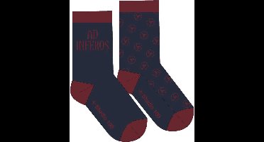 Nachtwacht Sokken blauw/rood - 2 stuks 27/30