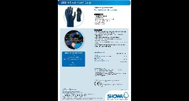 Showa handschoenen - 380 - maat L - grijs / blauw - NBR - foam grip