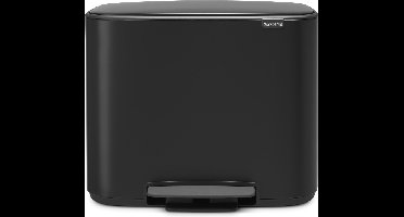 Brabantia Bo Prullenbak - 11 + 23 liter - Afvalscheiding - Matt Black