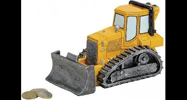 G. Wurm Spaarpot bouw shovel - Gele graafmachine van polystone - 17 cm