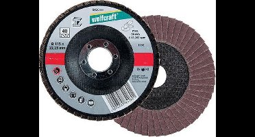 wolfcraft - Slijplamellenschijf voor metaal, korund, Ø 115 mm, 40 - 8425000
