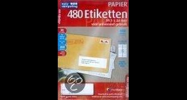 Easy Computing Easy Computing PAPIER: 480 Etiketten - 99.1 x 34 mm voor universeel gebruik