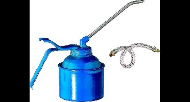 Pressol Oliekan 500ml Pomp - messing pomp - 2 tuiten - blauw gelakt - 05225