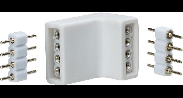 PAULMANN YourLED Hoekverbinding zwart/wit, 4 stuks