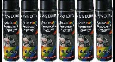 Motip verwijderbare lak zwart mat 500ml - Doos a 6 Stuks